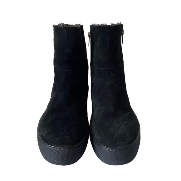 J Slides Suede Boots‎ Size 8.5 Faux Fur Lining Platform Indie Grunge Winter - Picture 2 of 11